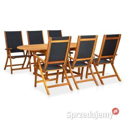 vidaXL 7cz zestaw mebli ogrodowych lite drewno mazowieckie Warszawa