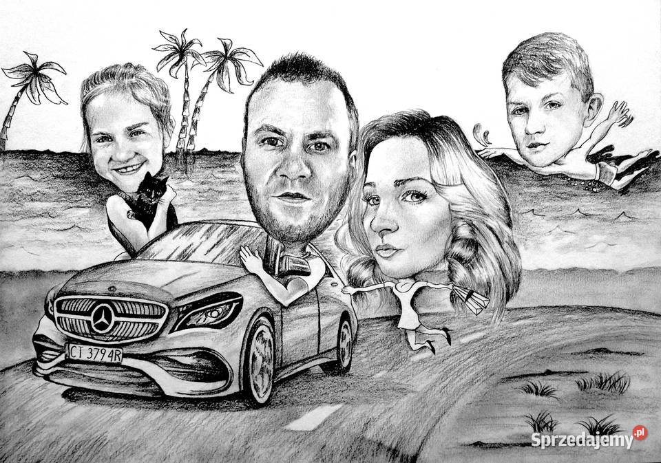 Portret karykatura rysunek portrety karykatury kujawsko-pomorskie Toruń
