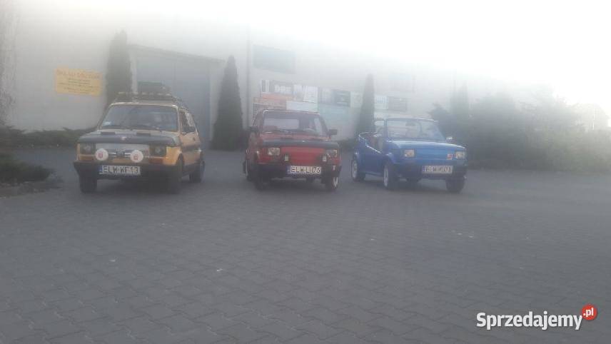 Kolekcja trzech fiatów 126p łódzkie Koluszki