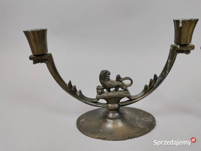 Para świeczników Art Deco Stjrnmetall Szwecja sprzedam