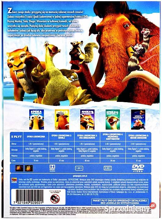 EPOKA LODOWCOWA 15 MAMUCIA GWIAZDKA 6 DVD DVD Kalisz