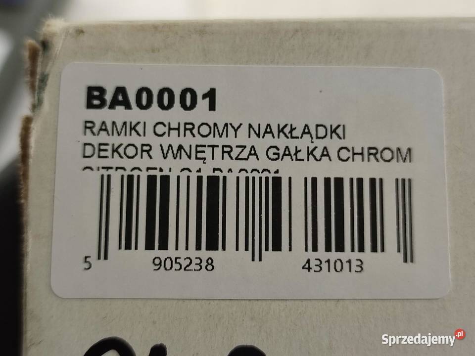 ZESTAW RAMEK CHROM GAŁKA I MANETKA CITROEN C1 lubelskie