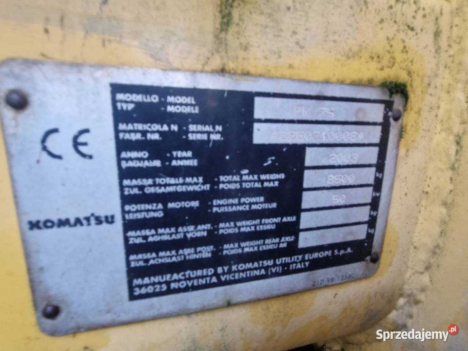 Koparka kołowa obrotowa KOMATSU PW75 Dodatkowy osprzęt Koparki śląskie Ornontowice