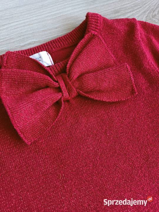 Sukienka dziewczęca czerwona z kokardą 98104 Płock