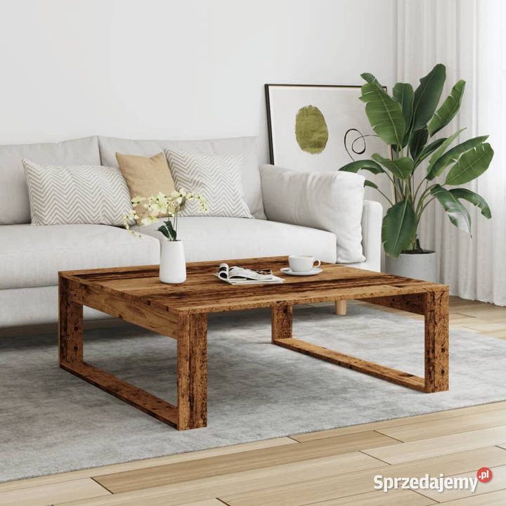 Stolik kawowy kolor starego drewna 100x100x35