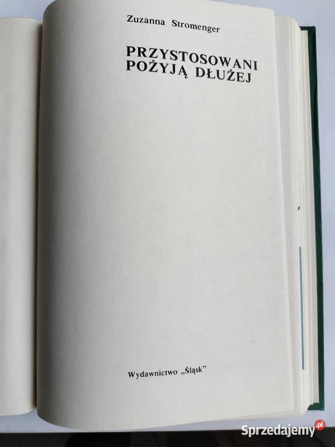Przystosowani pożyją dłużej Zuzanna Stromenger Książki naukowe i popularnonaukowe Gdynia