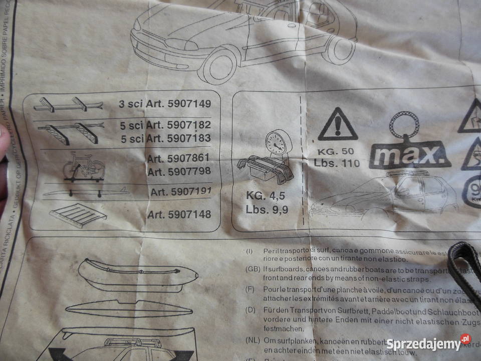 5910310 BGAŻNIK DACHOWY FIAT SIENA śląskie Kozy