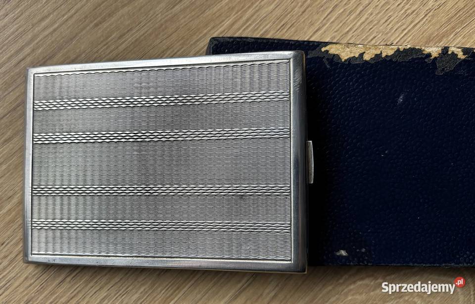 Stara srebrna papierośnica Szczecin