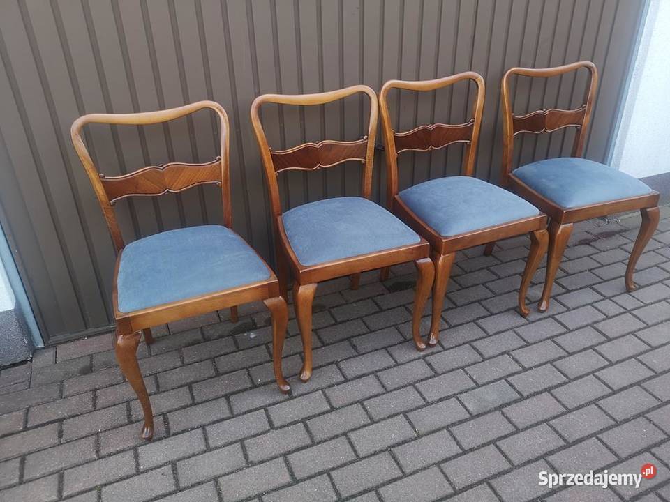 Krzesła 4 Sztuki ARTDECO Stare Antyk Komplet Swarzędz