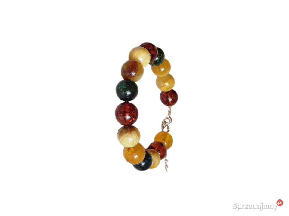 7573 Śliczne Kolorowe Bursztynowe Kule