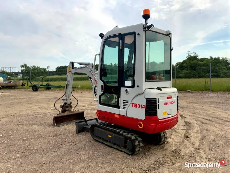 Mini koparka Takeuchi TB014 z przyczepą i Łódź