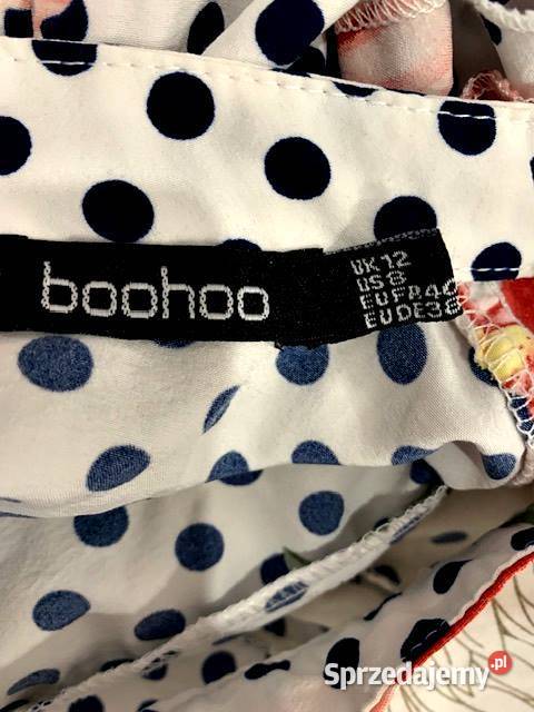 boohoo sukienka imprezowa kwiaty groszki Choszczno
