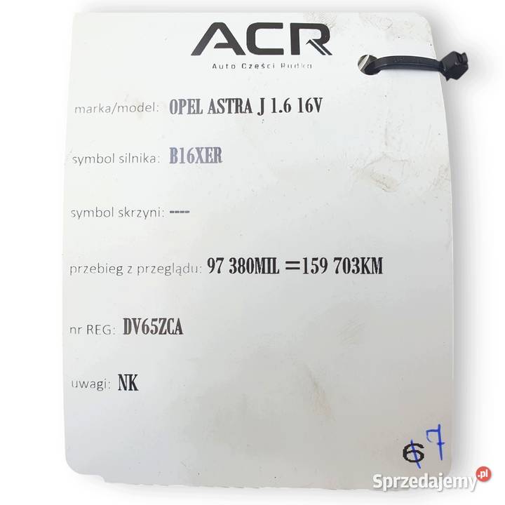 ROZRUSZNIK Opel Astra J 16 16V GM 55510936 osobowe lubelskie
