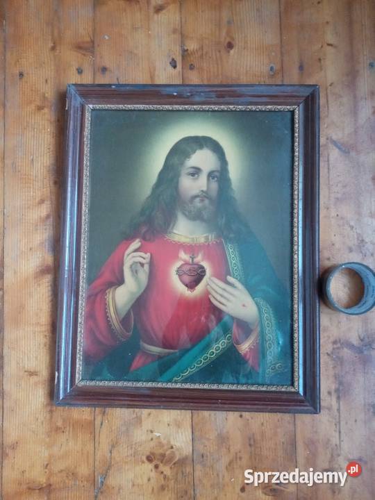 Stary oleodruk szklem Gdów
