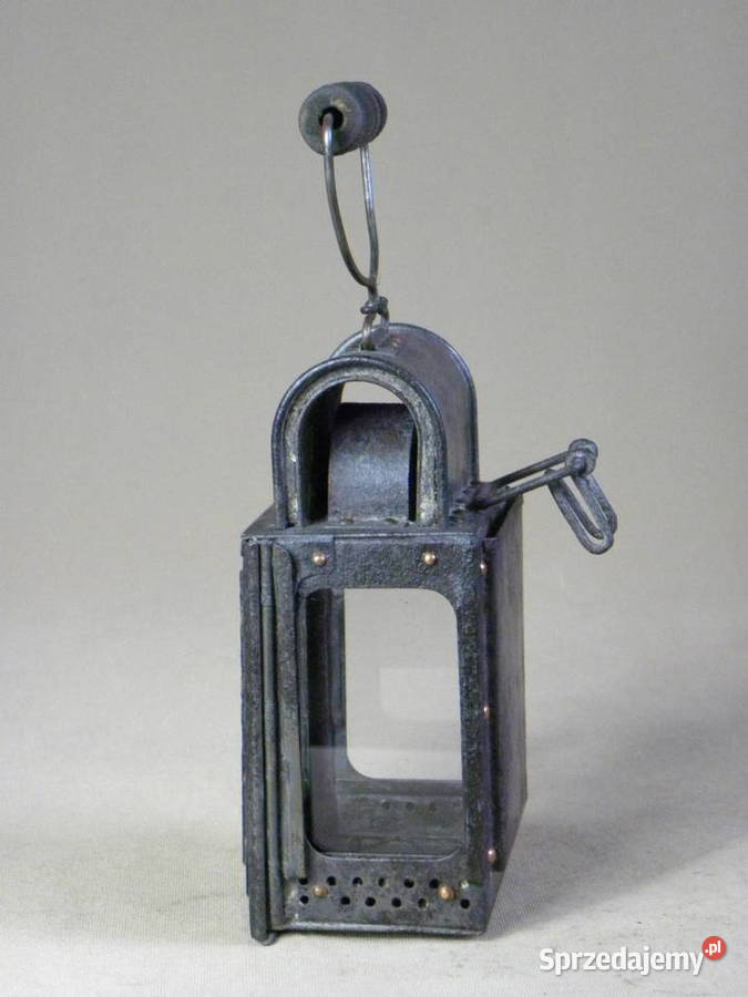 Stara polska lampa świecowa wojskowa St Antyki, Sztuka, Kolekcje Legnica