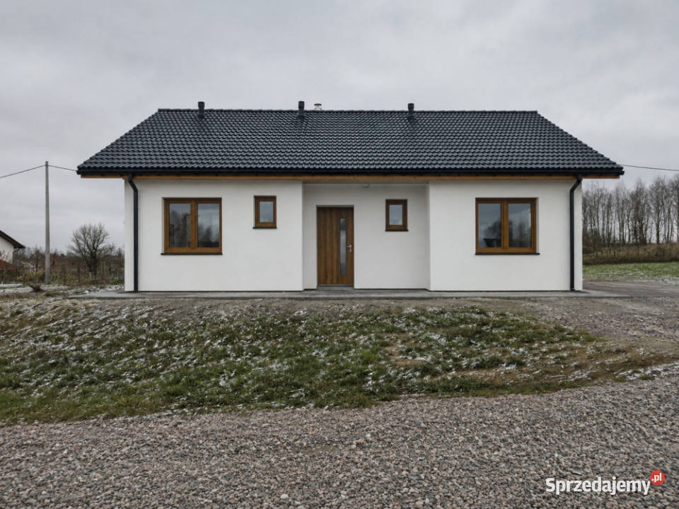 Nowoczesny dom parterowy 97 m z pompą ciepła i małopolskie Frydrychowice