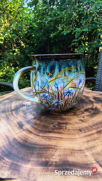 Kubek porcelanowy ręcznie malowany prezent Mrągowo