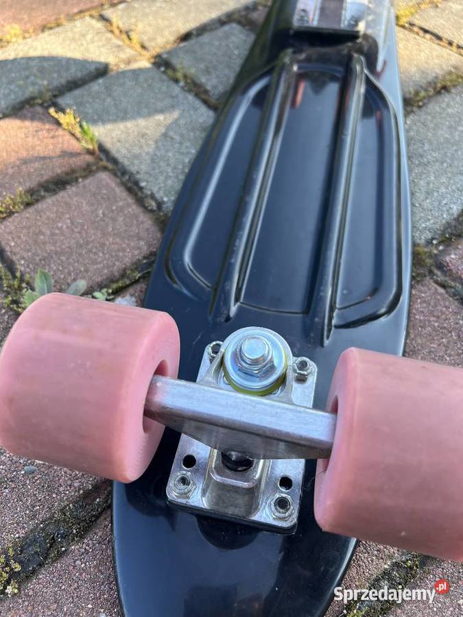 Deskorolka fiszka czarno różowa z kauczukowymi podkarpackie Jasło