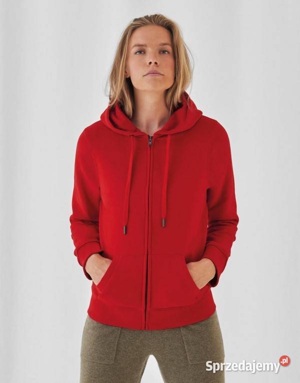 Damska bluza z kapturem zapinana na zamek QUEEN fioletowy mazowieckie Warszawa