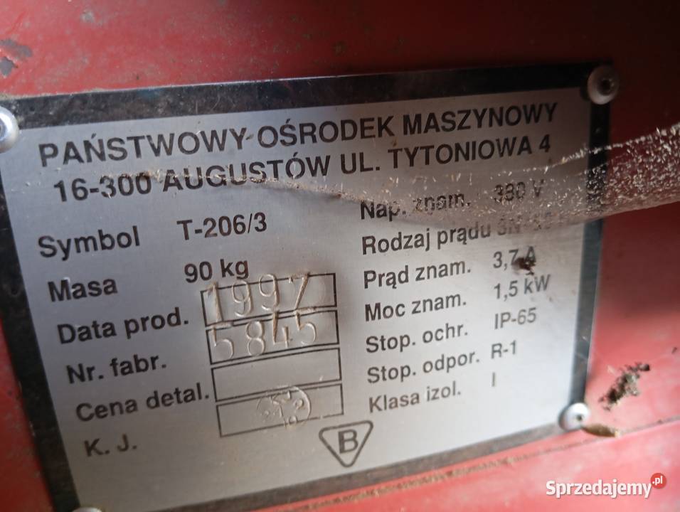 Przenośnik ślimakowy do zboża Pom Augustów 10m