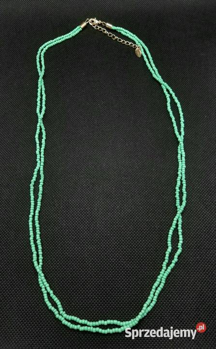 Naszyjnik zielone koraliki mazowieckie Radom