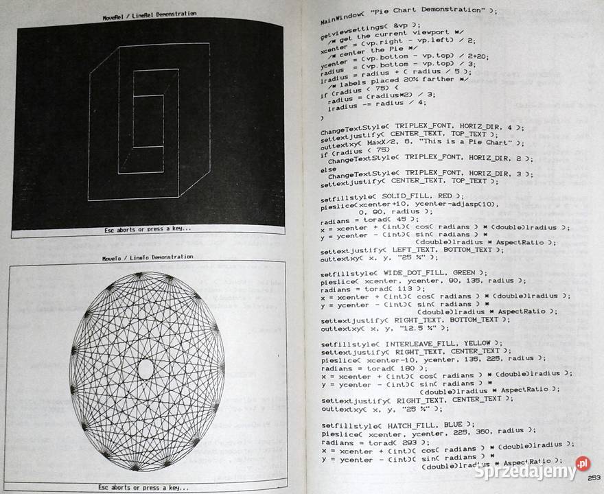 Grafika Turbo Turbo Pascala 40 do Turbo C 15 Rok wydania 1989 Chełm sprzedam