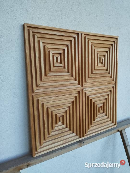 Obraz 3D z drewna dekoracja 76x76 labirynt kolor Gdynia sprzedam