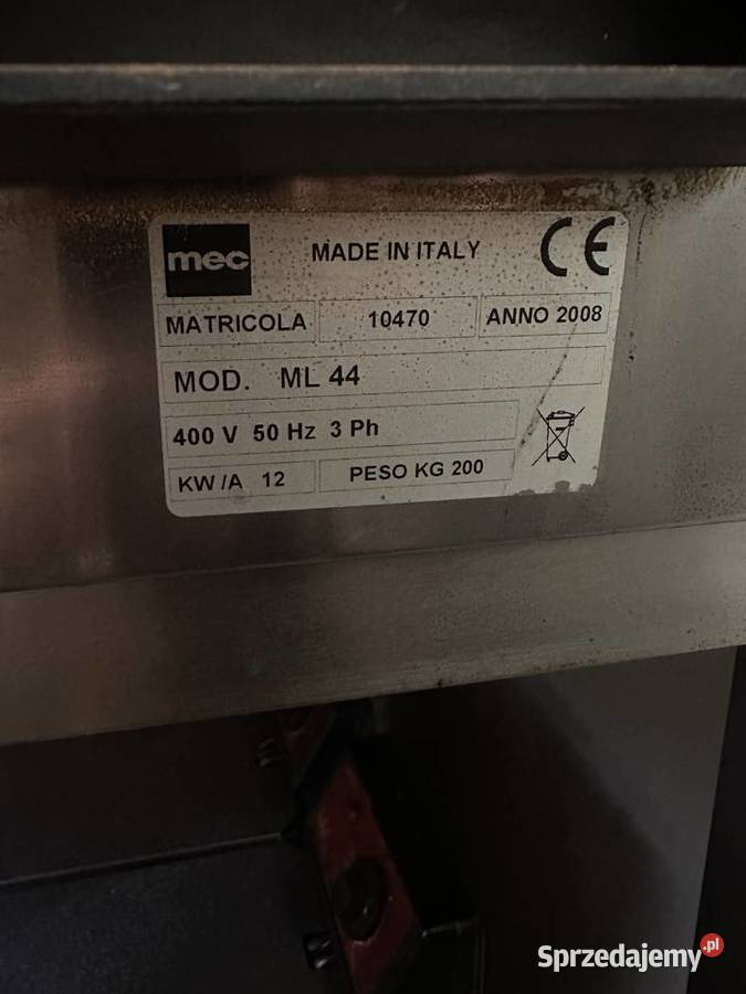 Piec do pizzy MEC ML 44 ze stołem i sprzedam