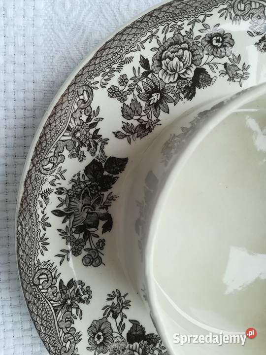 kwiatowy wzór maselniczka angielska porcelana Gdańsk