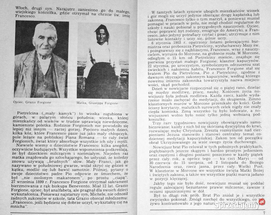 Ojciec Pio Osobowość i posługa w relacjach Rok wydania 1986 Chełm