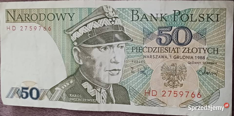 50 złotych 1 XII 1988 r seria HD sprzedam