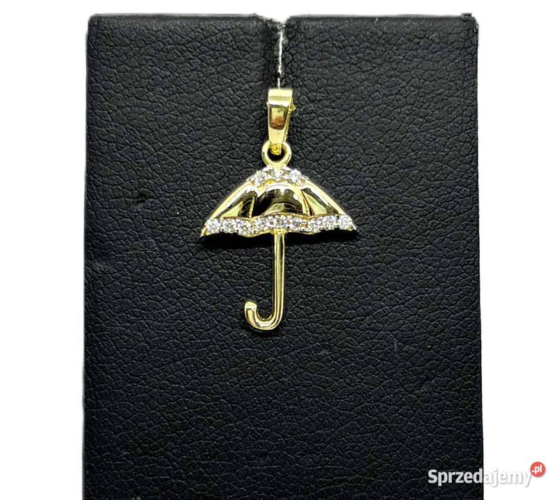 Złota Zawieszka pr 585 074g Parasol Umbrella złoto Elbląg