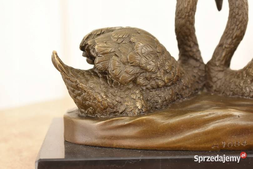 Zakochane Łabędzie Para Ptaki Figura Rzeźba z Kraków
