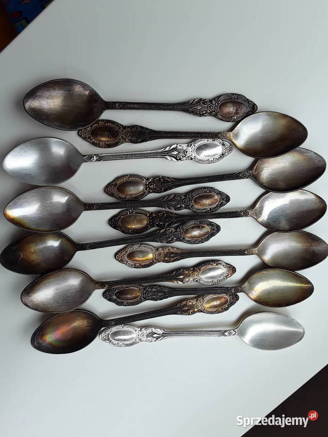 12 łyżeczek platerowanych 14 z końcówki czasów sprzedam