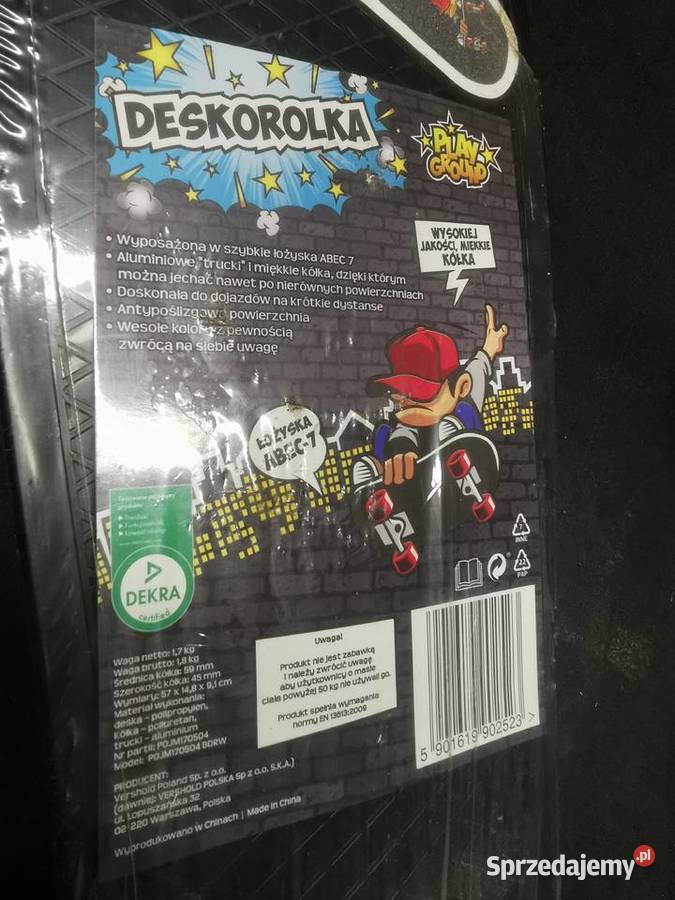 Deskorolka Fiszka czarna czerwone kółka Nowa Ruda Śląska sprzedam