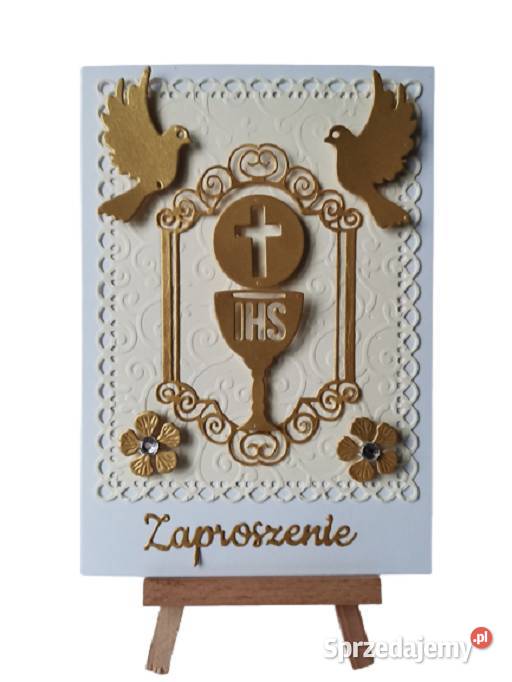 Zaproszenia Komunia Uniwersalne Kielich Z Hostią Poznań