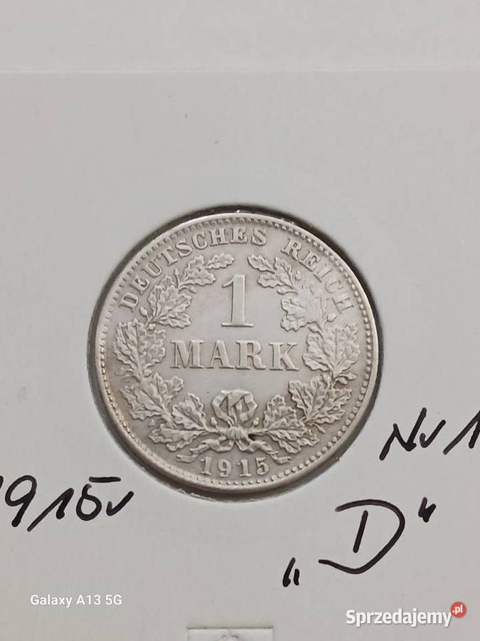 1 Marka Prusy 1915 r 1 mennica D Numizmatyka Konin
