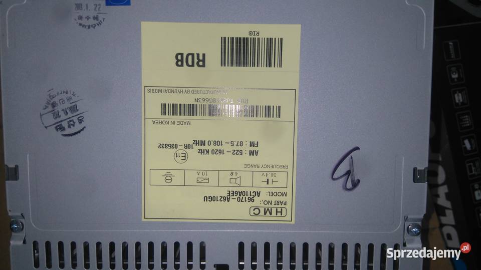 Radio samochodowe Hyundai i30 96170A6210GU łódzkie