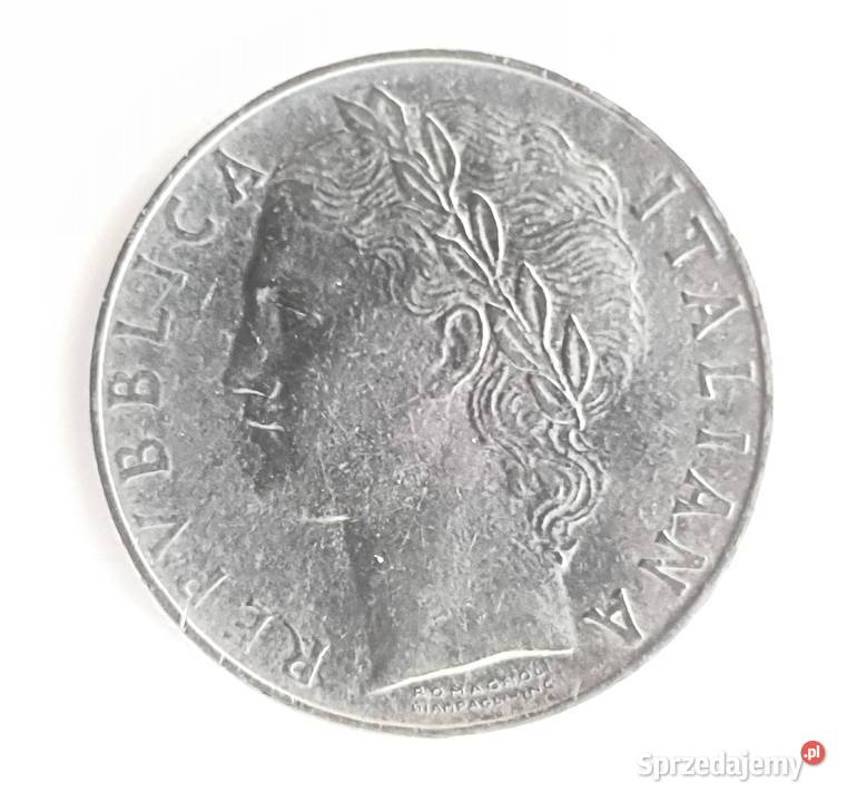 100 lirów z 1957rWłochy Rzadka moneta ze skrętką Żary