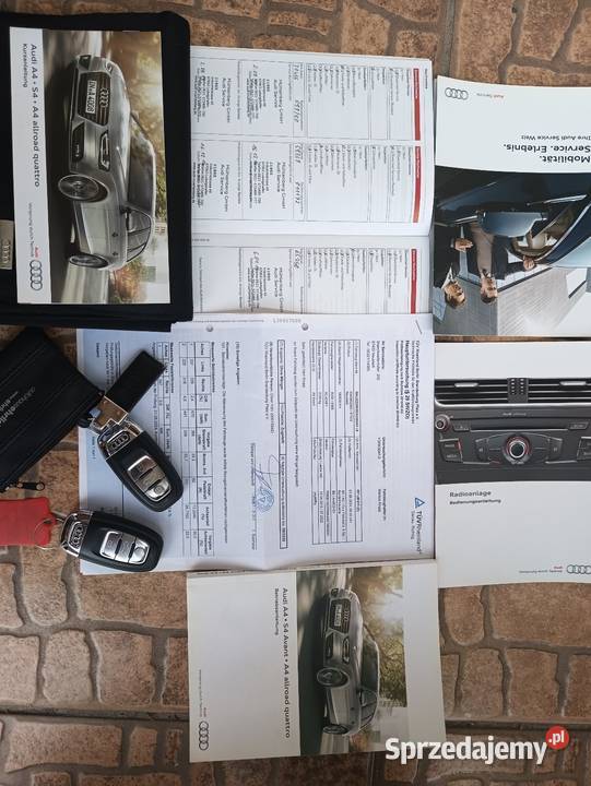 Audi A4 B8 SLine Rotor 2012r 205 serwis ASO Z Rok produkcji 2012