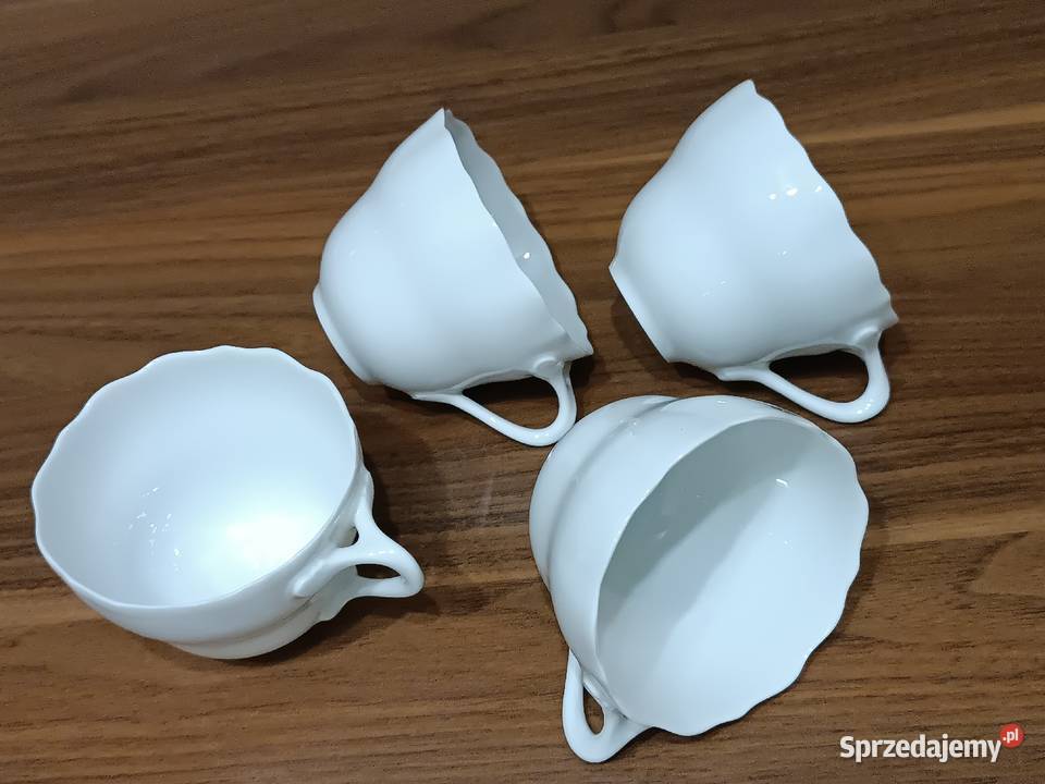 Biała porcelana filiżanki Gorlice
