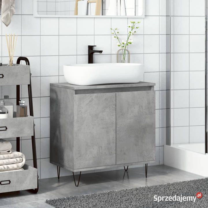 Szafka łazienkowa szarość betonu 58x33x60 mazowieckie