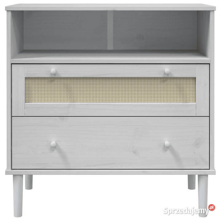 Szafka SENJA imitacja rattanu biała 80x40x80 Warszawa