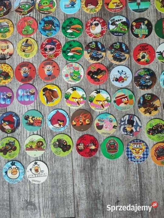 Zestaw 84 krążków tazos żetony Angry Birds Leżajsk