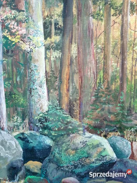 Obraz olejny Leśny strumień