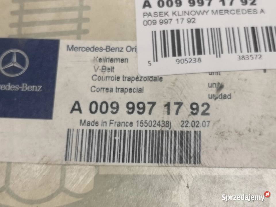 PASEK KLINOWY MERCEDES EKLASA E 63 AMG 0915 NOWY sprzedam