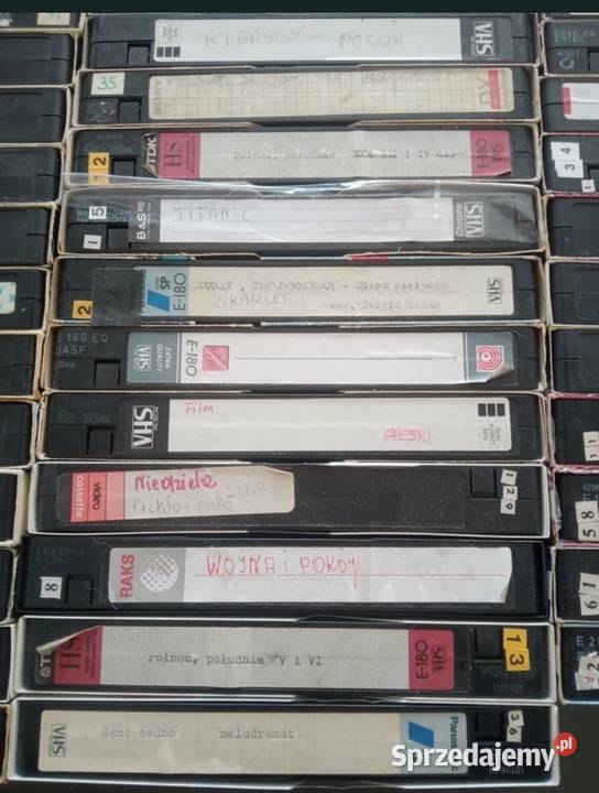 Kasety VHS 100 sztuk Góra Kalwaria