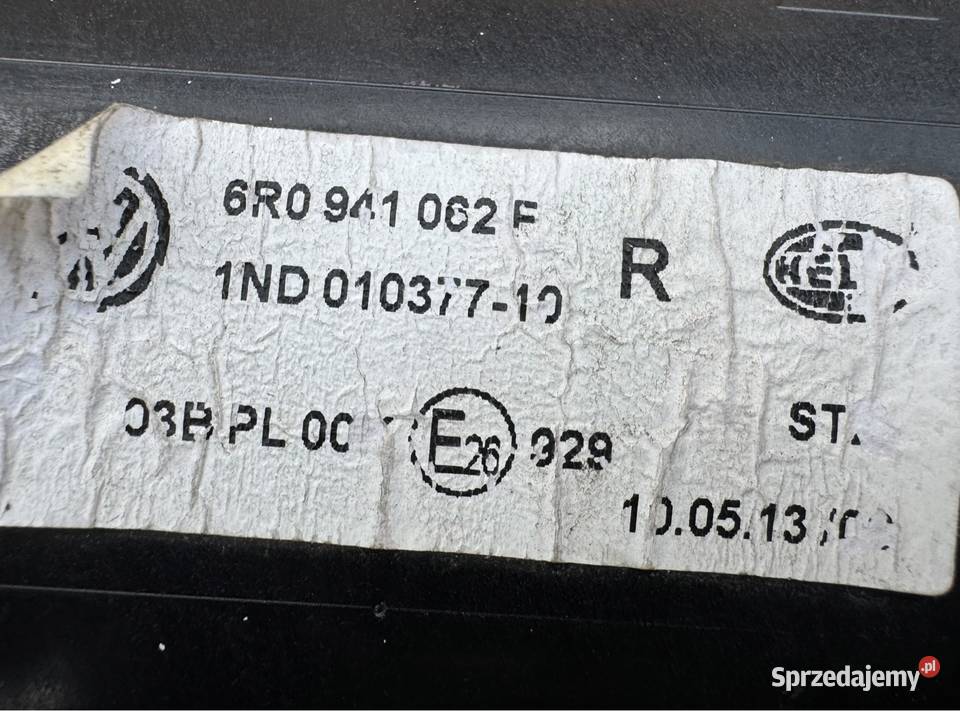 Halogen przód prawy rh volkswagen Polo 6R na 1 osobowe Sieraków