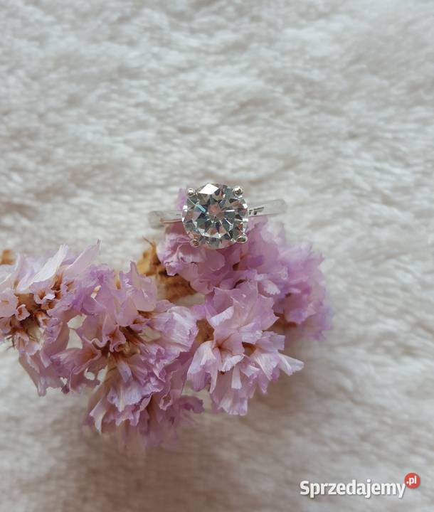 Nowy pierścionek srebrny kolor pojedyncza Szczecin