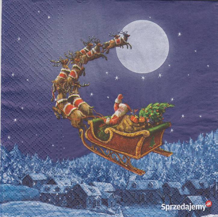 Dekupaż serwetki Boże Narodzenie Mikołaj Zima Rękodzieło świętokrzyskie Skarżysko-Kamienna